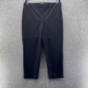 Talbots Pants 14 Black Cropped Straight Leg Trousers‎ Professional Chatham Crop